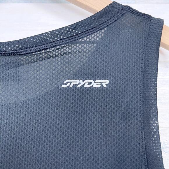 SPYDER Mesh Tech Tank Top Black Activewear Performance Stretch Womens Small - Picture 5 of 7